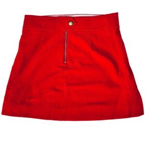 J. Crew Scarlet Mini Skirt with Zipper Accent